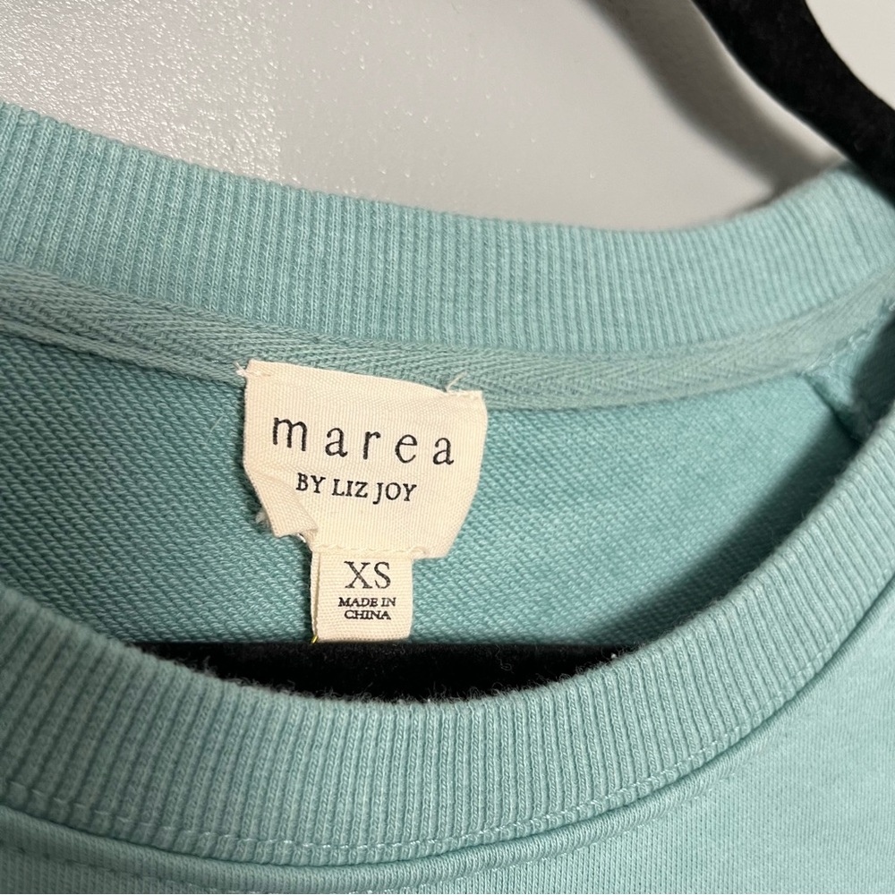 Marea by Liz Joy Lake Club Crewneck Sweatshirt - Aqua - Picture 2 of 8